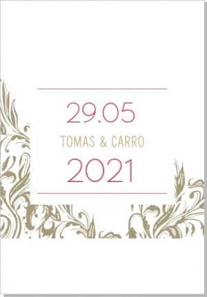 Flowery swirls bröllop dubbel