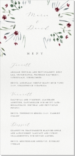 Madeira meny bröllop
