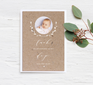 Beställ tackkort för dop och namngivning