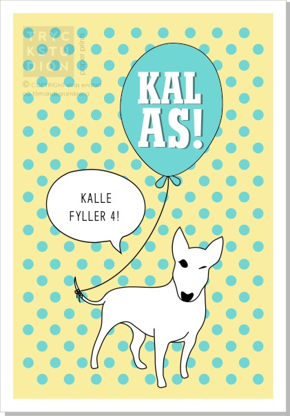 Printable Party Dog Inbjudningskort