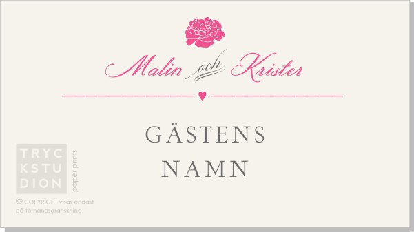 Printable Adele Placeringskort Namn