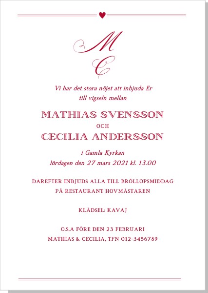 Printable Dream Inbjudningskort