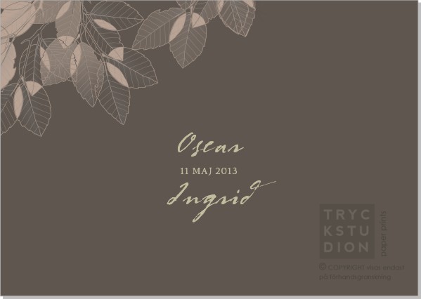 Printable Leaves Inbjudningskort