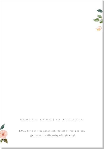 Printable Blomkrans Tackkort