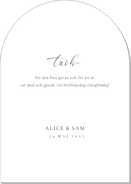 Printable Lima Tackkort Arch