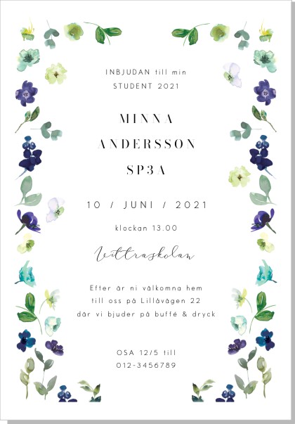 Printable Fleur Inbjudningskort
