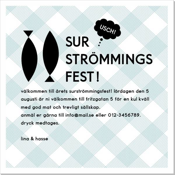 Printable Surströmming Inbjudningskort
