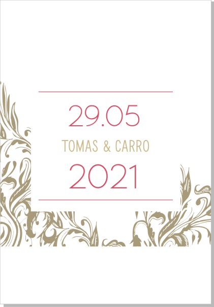 Printable Flowery Swirls Inbjudningskort