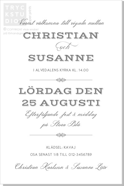 Printable Vintage Inbjudningskort