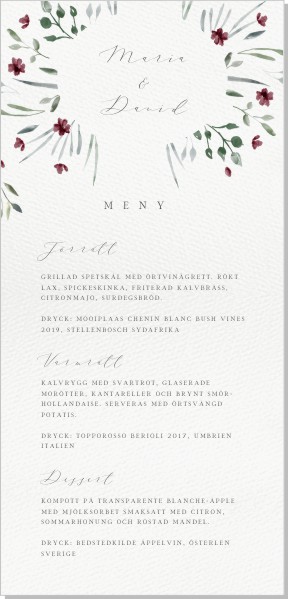 Printable Madeira Meny