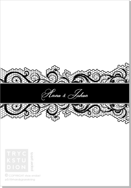 Printable Swirly Lace Inbjudningskort